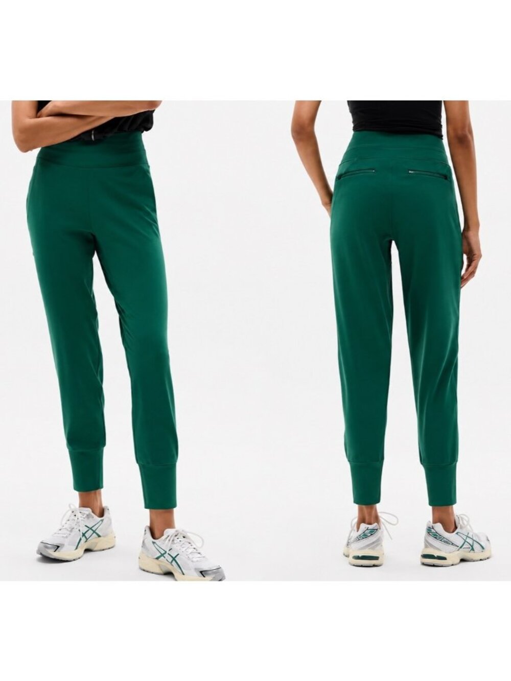 Athleta Venice High Rise Jogger Medium Pine Green Forest Pants Athleisure Regula